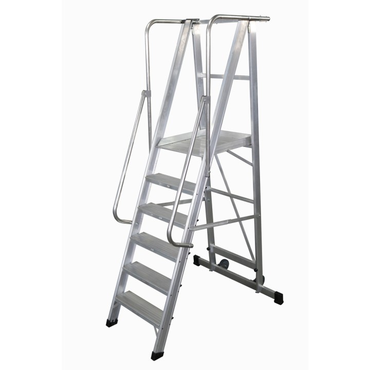 Escalera móvil con plataforma, plegable | L'Echelle Europeenne