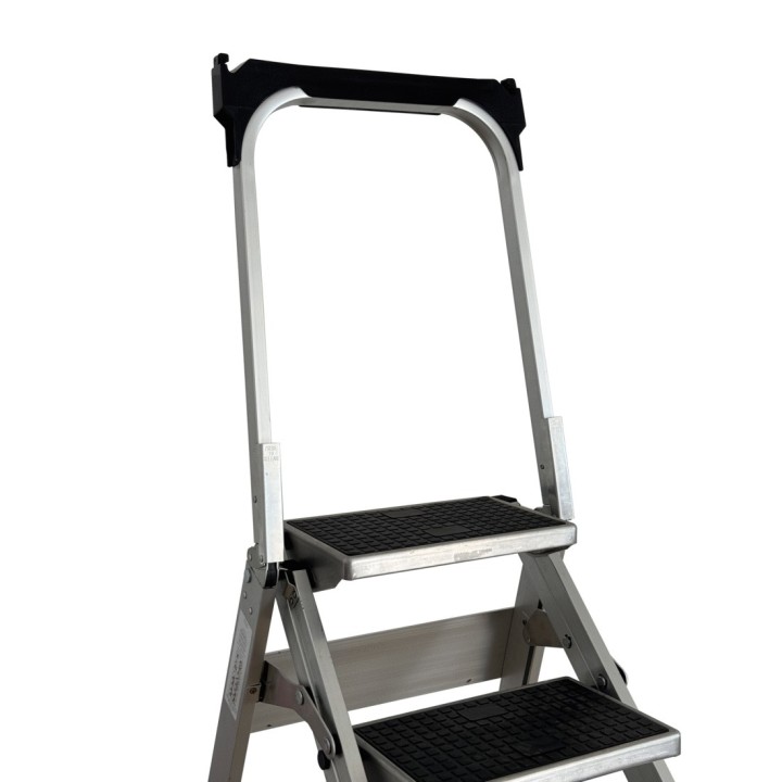 Taburete plegable confort de 5 peldaños con ruedas escamoteables
