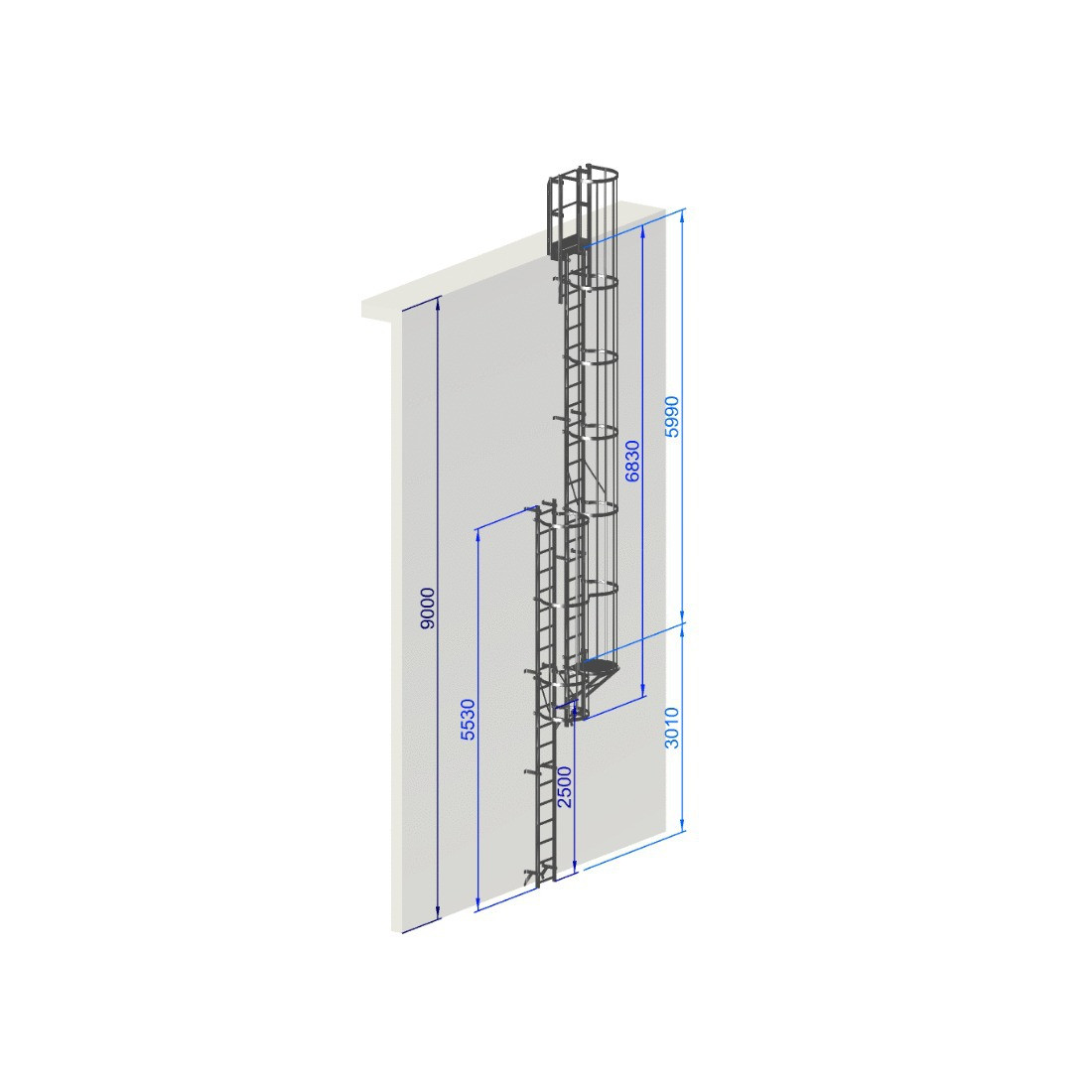 Escalera de protección dorsal - crinolina ALT 9000