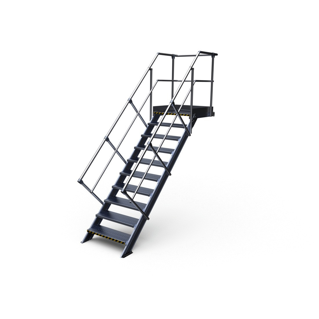 Escalera con plataforma  LEEVEL inclinación 45°