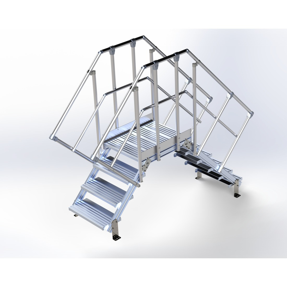 Kit de pasarela de cruce modular PFK 45° - longitud 800 mm